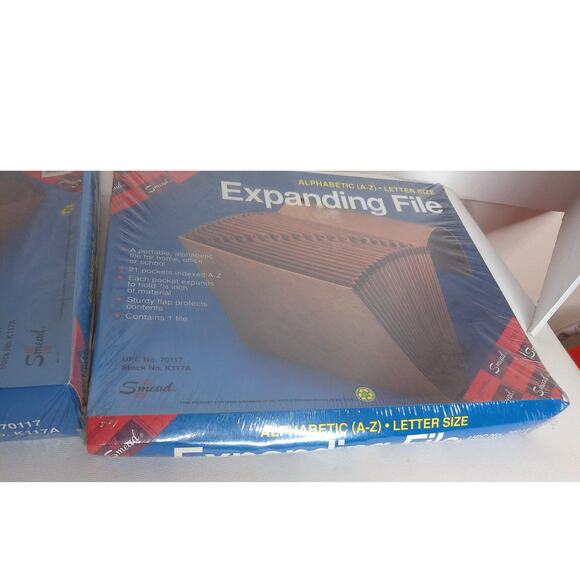 Vintage Smead Expandable Files Alphabetical A-Z Letter Size K117A Set of 2 - Picture 4 of 6